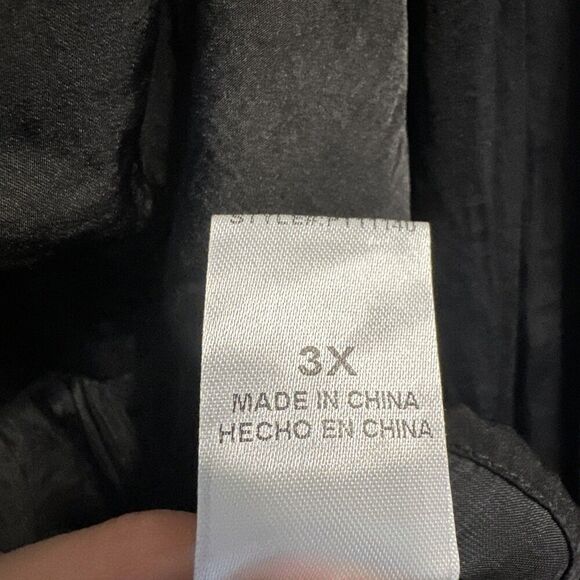 Savanna Jane Baby Doll Top Balloon Sleeve Womens Plus Size 3X Black Peasant - Picture 10 of 11